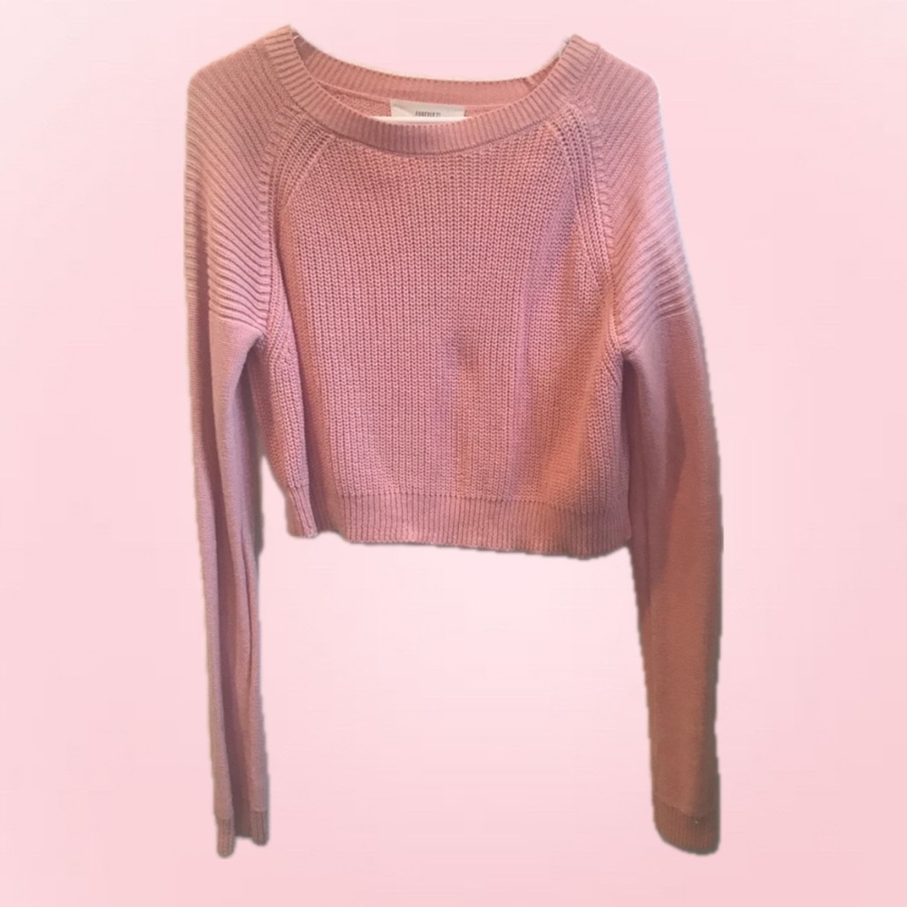 Knitted Crop Sweater.